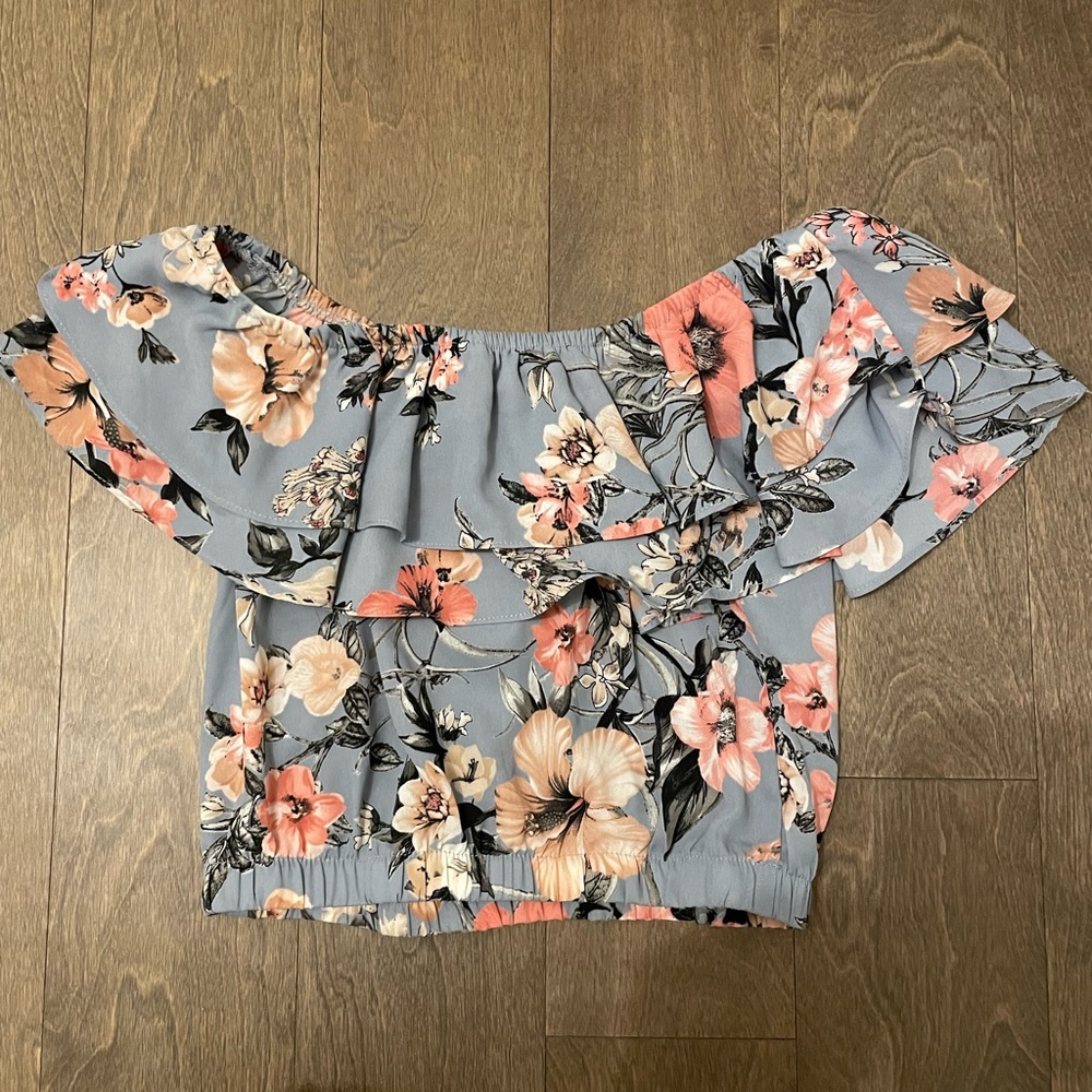 Windsor Cherry Blossom Bardot Crop top